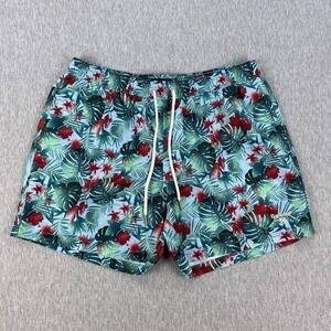 Barbour Swim Trunks Mens XL Blue Floral Tropical Beach 5" Inseam Mesh-Lined
